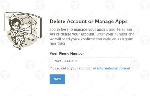 دیلیت اکانت تلگرام